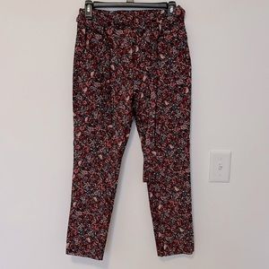 Floral Tie Waist Dress Pant